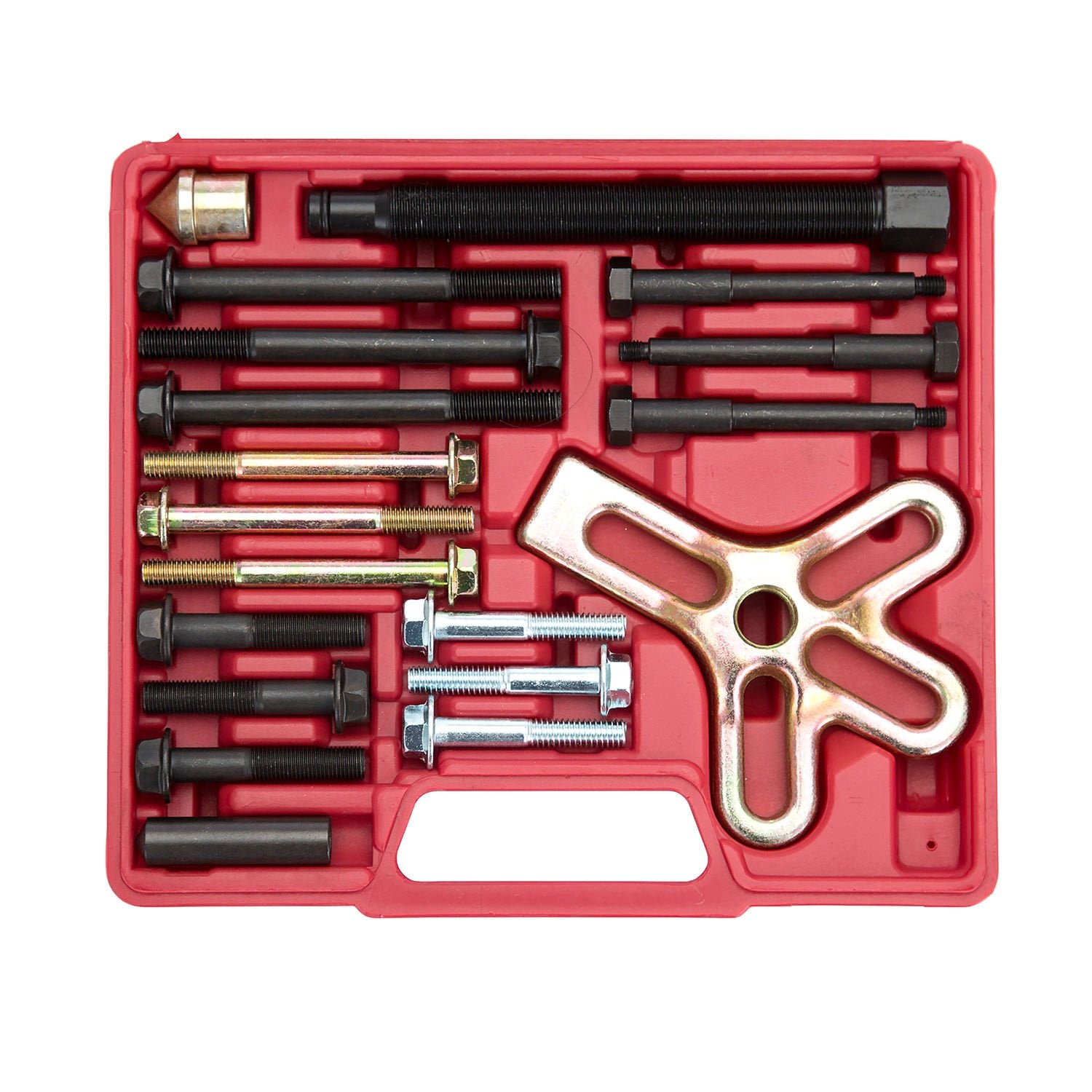 OEMTOOLS 27187 harmonic balancer puller tool with GM bolts for precise removal