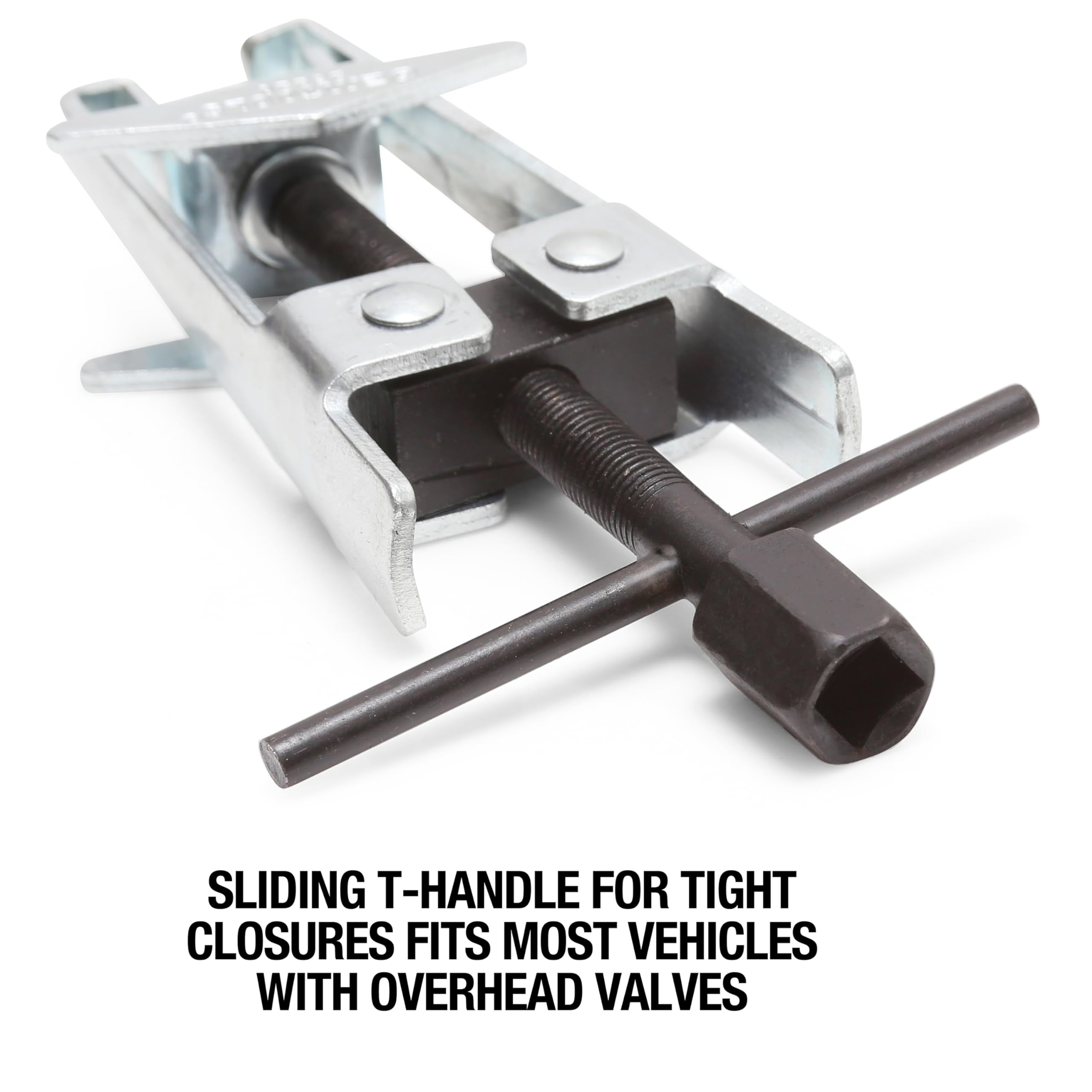 OEMTOOLS adjustable jaws grip springs securely for parallel compression on engines.