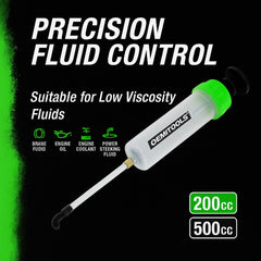 OEMTOOLS extension tubes reach tight reservoirs for clean, spill-free operation.