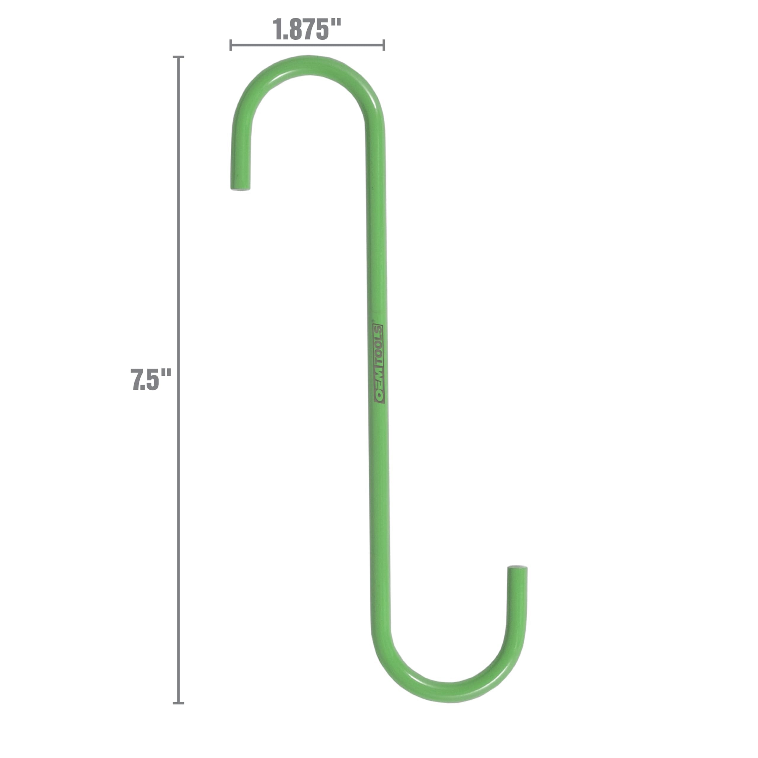Hi-vis green OEMTOOLS hooks under a vehicle for visibility