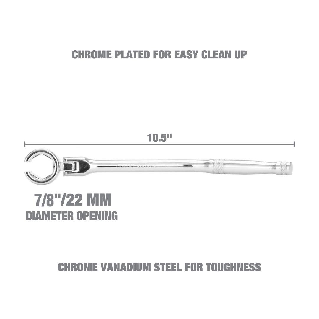 OEMTOOLS Posi-Grip oxygen sensor wrench secures flats to prevent slipping.