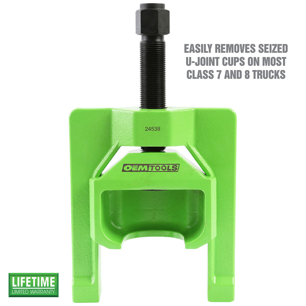 OEMTOOLS ujoint removal tool class 7-8 trucks enables precise bearing cup extraction.