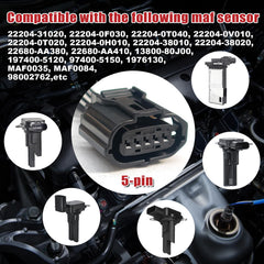 OEMUTA MAF 5-pin harness close-up reveals tin-plated wiring for durability