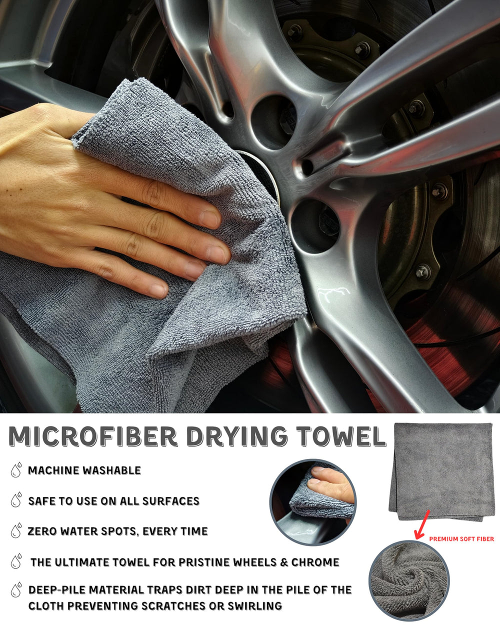oesee stiff tire brush scrubs sides and tires for stubborn grime without damage