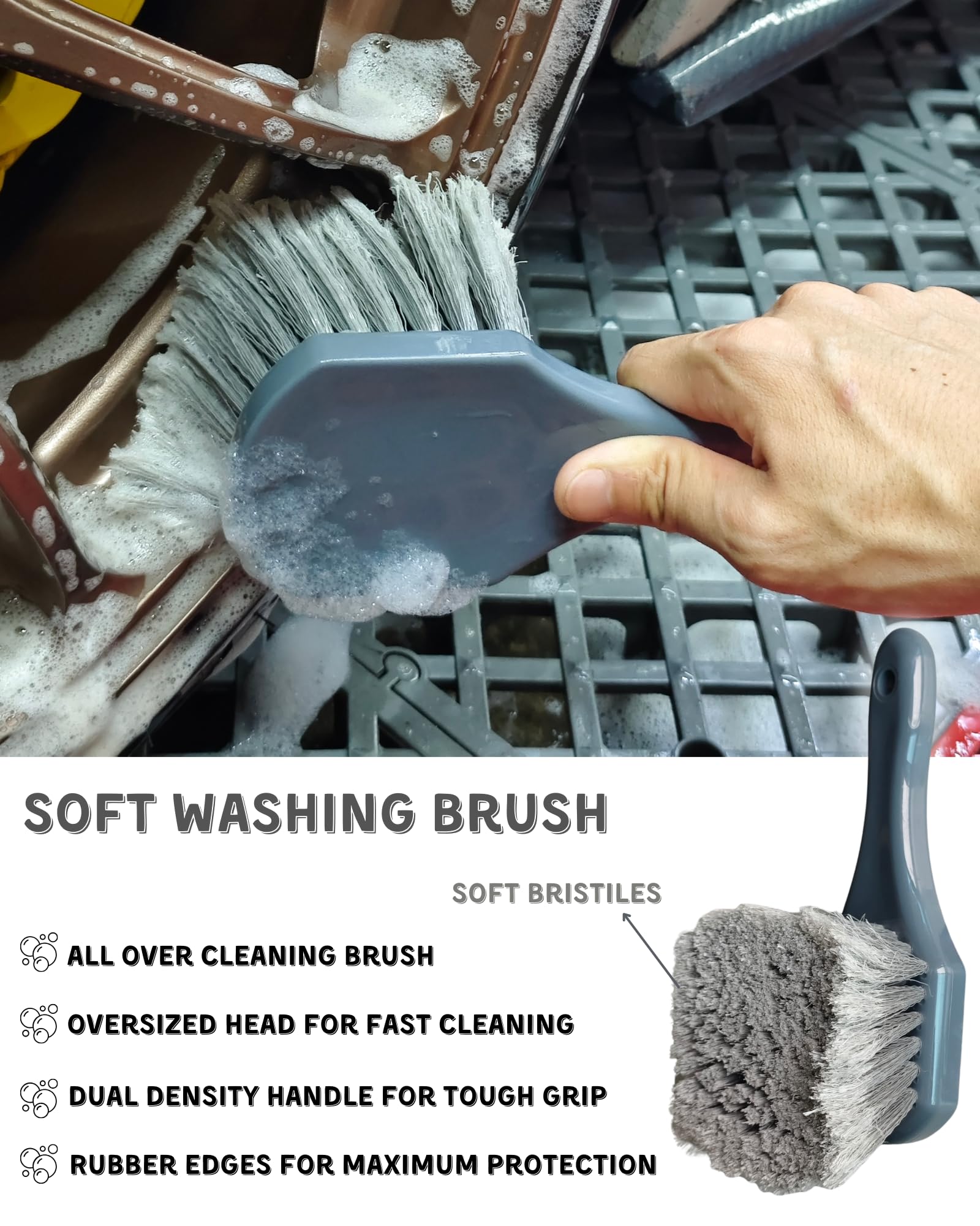 oesee ultra-plush wash mitt for gentle wheel cleaning