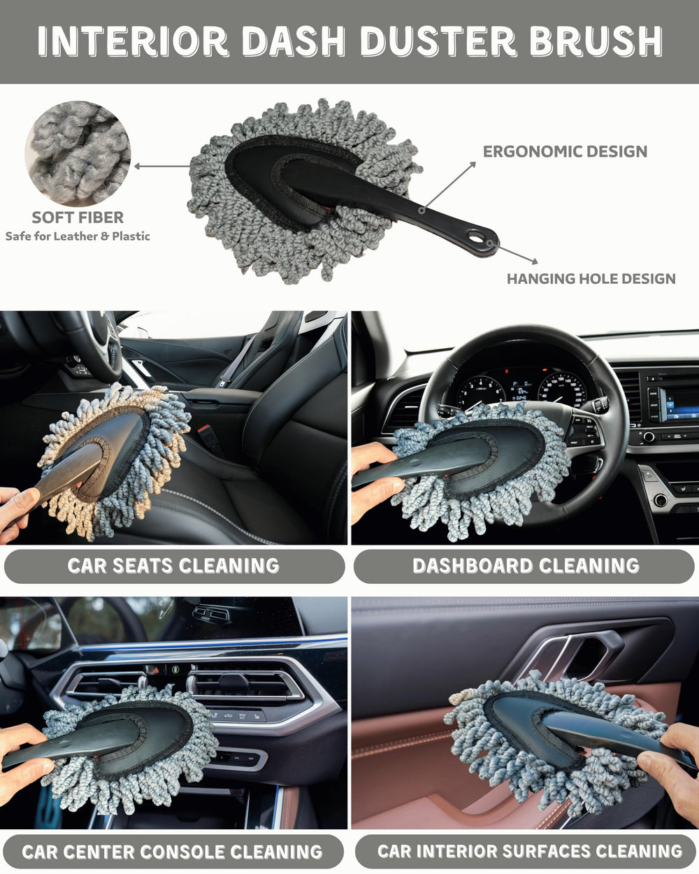 Oesee detailing brushes set in multiple sizes for diverse surfaces