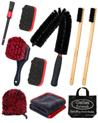 Oesee engine bay cleaning kit contents organized for deep under-hood detailing