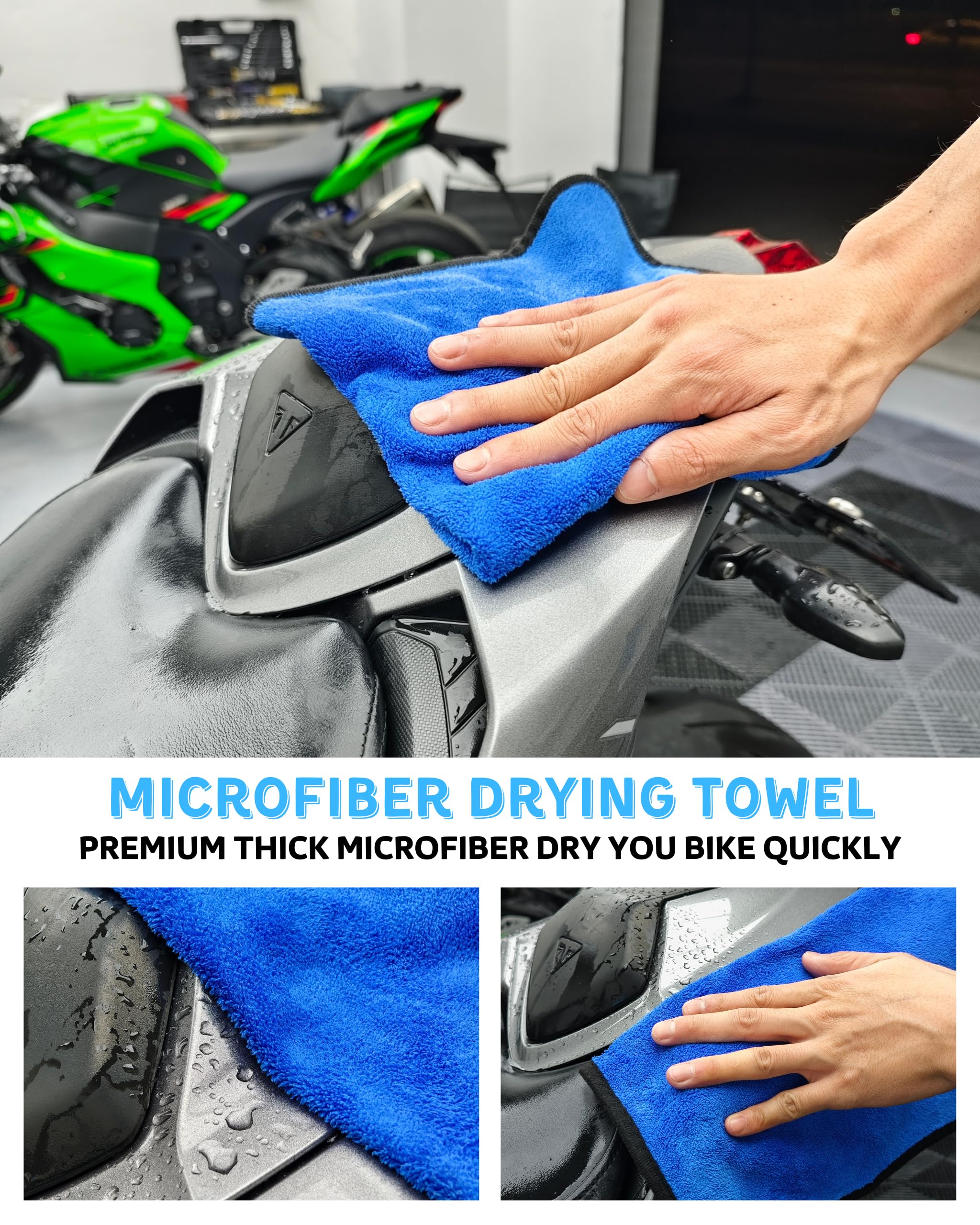 Oesee Motorcycle Cleaning Kit offers a complete solution for every part.