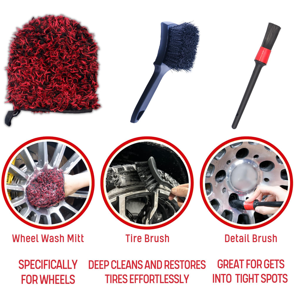 oesee wheel detailing kit complete supports daily wheel cleaning routine.