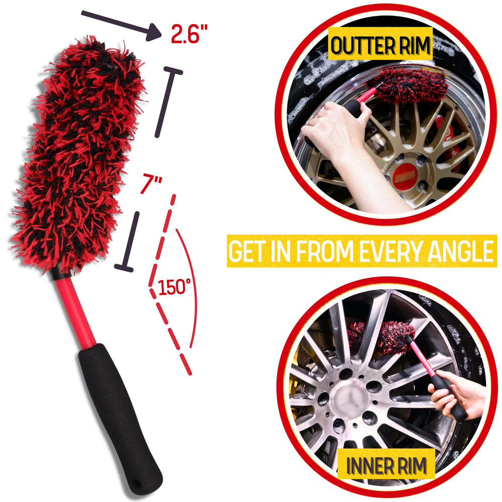 oesee wheel wash mitt traps grime with plush microfiber.