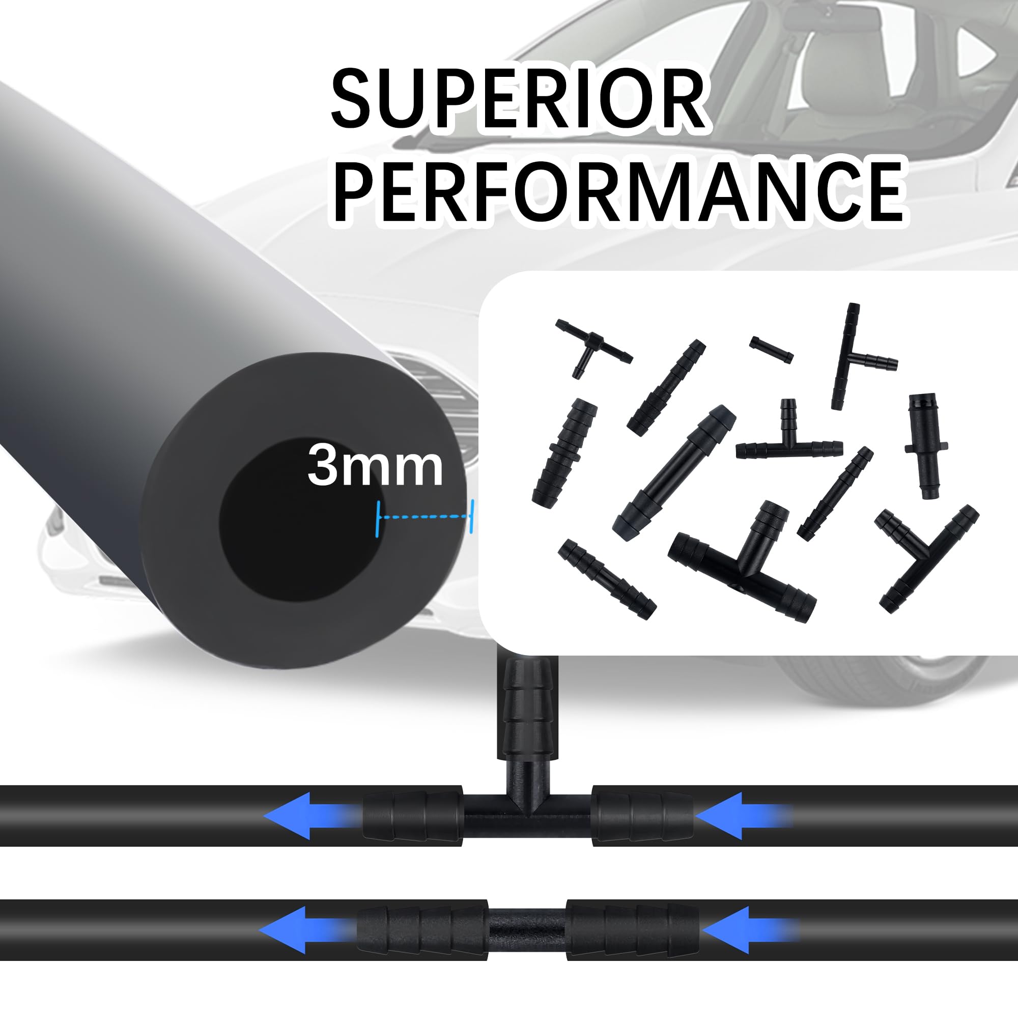 OFBAND silicone vacuum hose 5 ft 3/16 in diameter precise connections