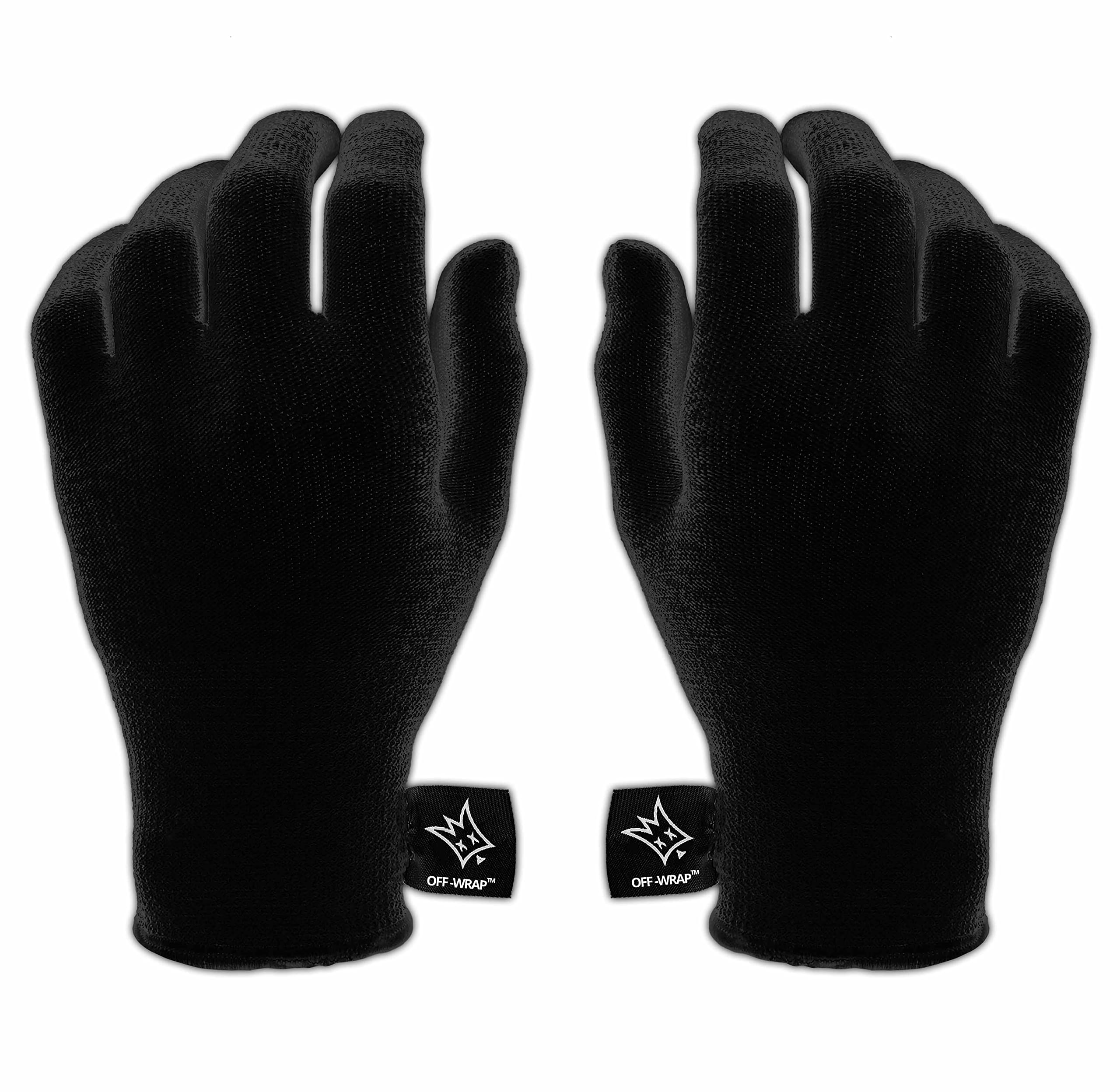 Off-Wrap Shadow black front view showing a sleek, comfortable glove for precise vinyl wrapping.