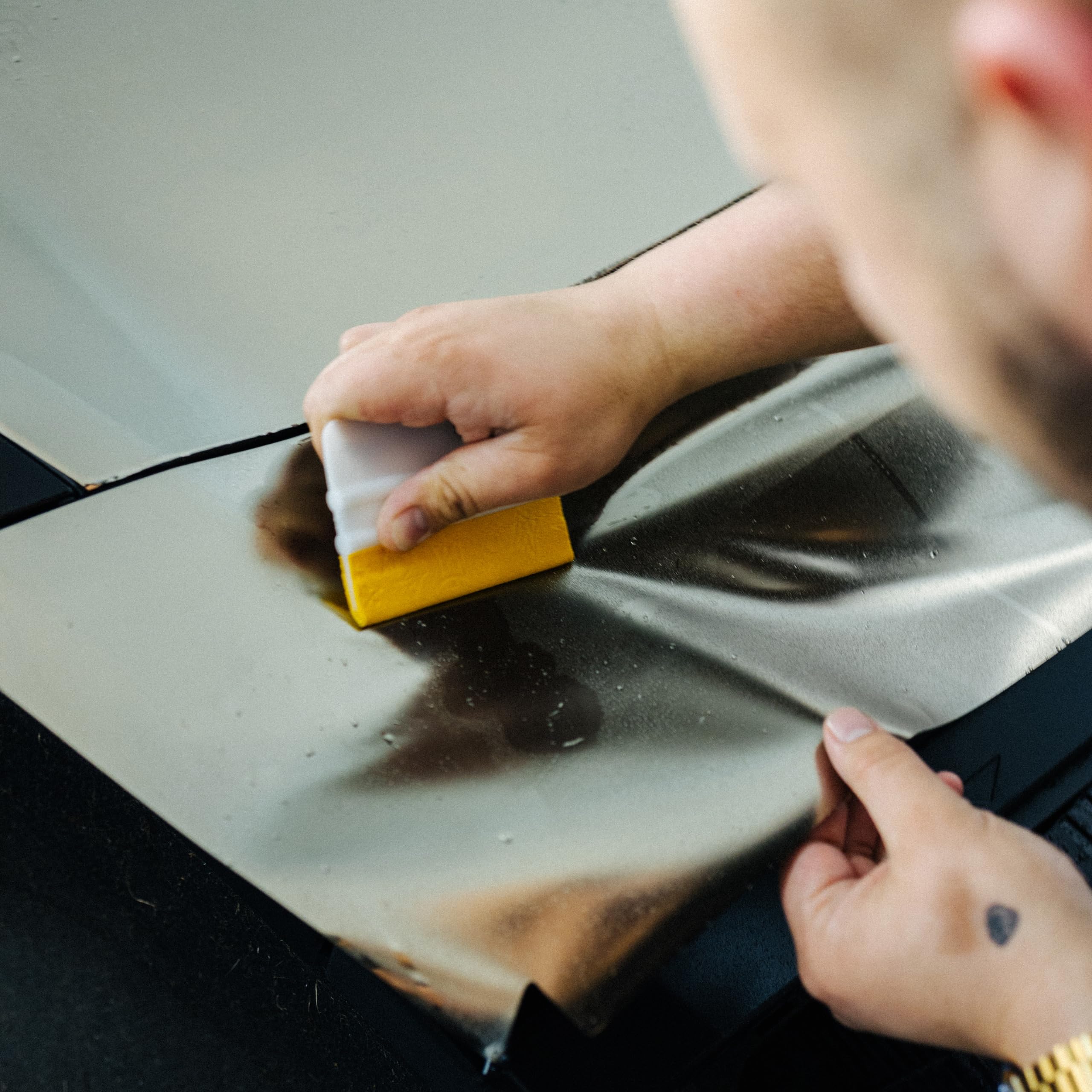 Off-Wrap Squeegees edge control aids alignment during tint and PPF.