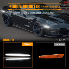 OFFKAT C6 rear fender LED marker lights with smoked lens