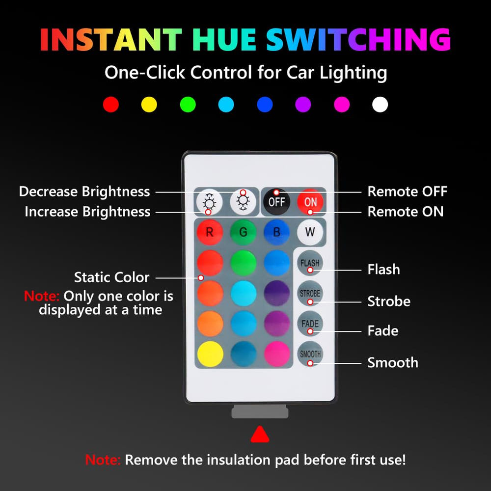 OFFKAT RGB remote 24-key control for color and mode changes
