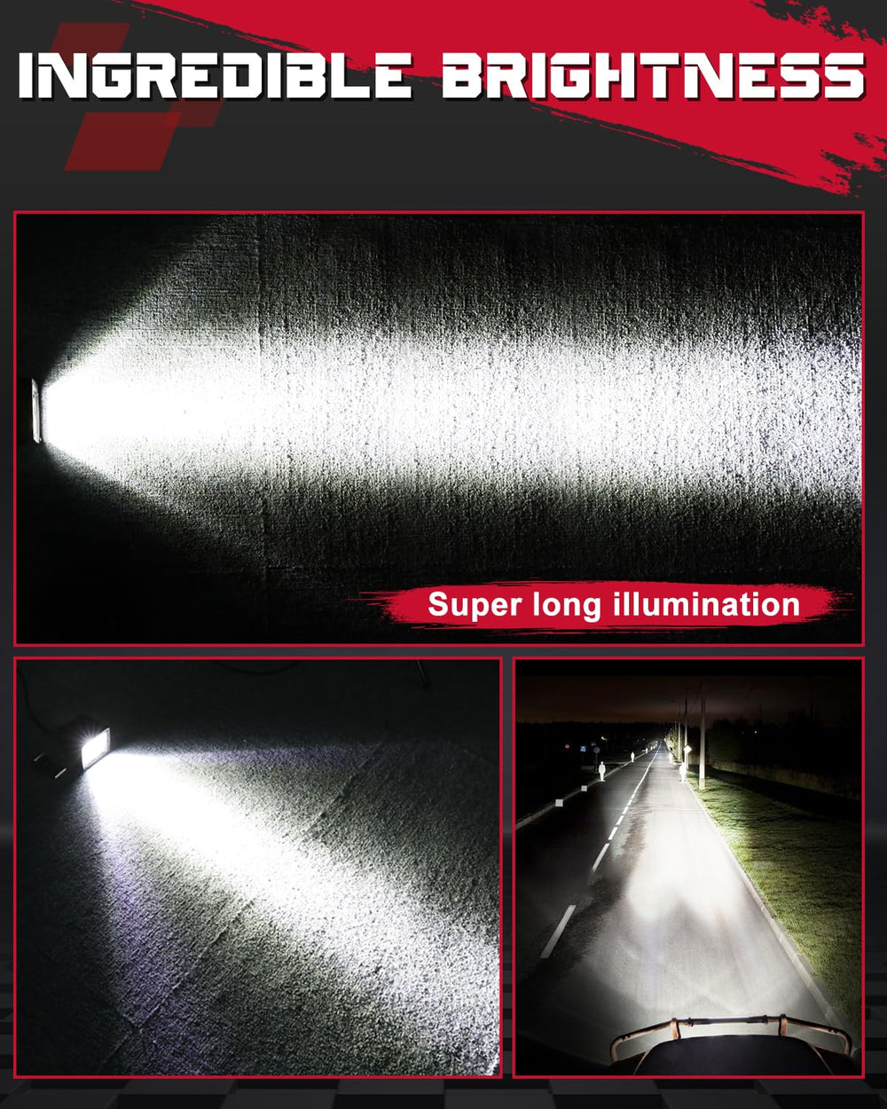 OFFROADTOWN LED Cubes reverse light aids safe backing in dark