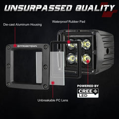 OFFROADTOWN LED Cubes IP68 waterproof housing in rugged field use