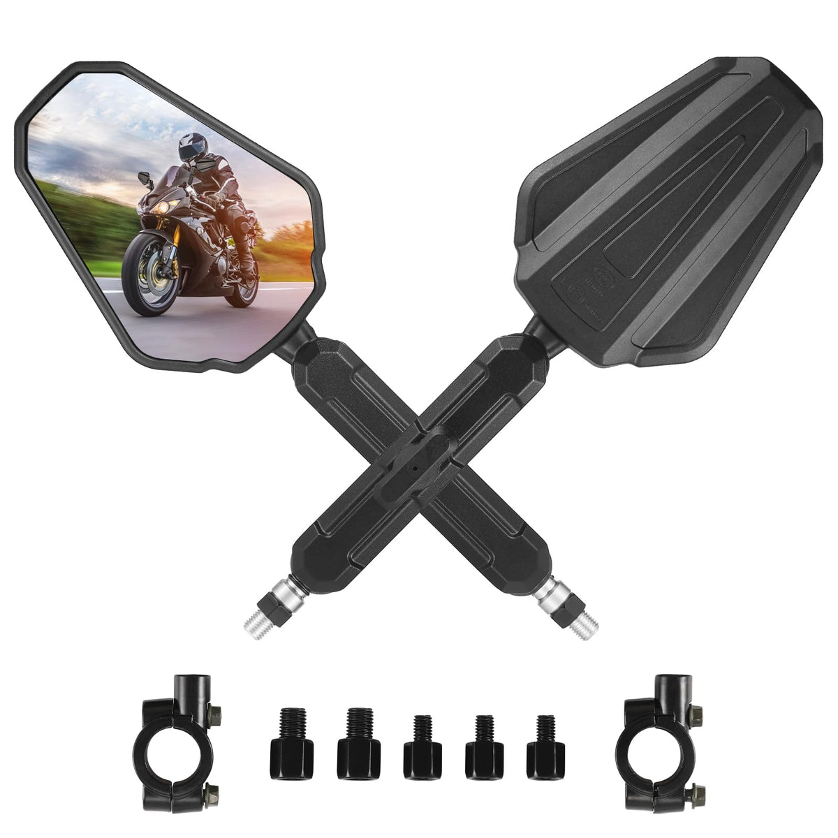 OFIG Adventure mirrors with 7/8-inch mount enable versatile compatibility on bikes and scooters.