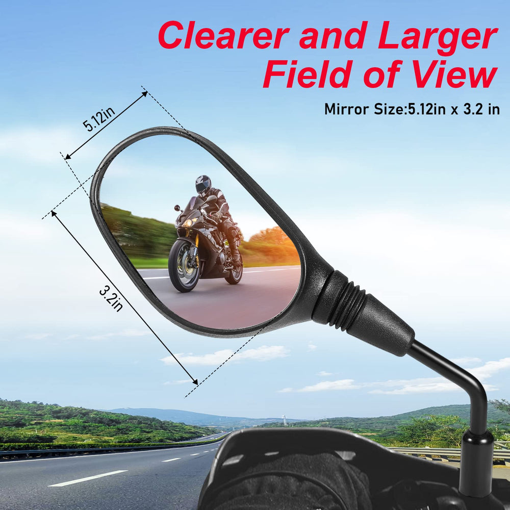 OFIG ATV mirrors 7/8 handlebar clamp secures a stable mount