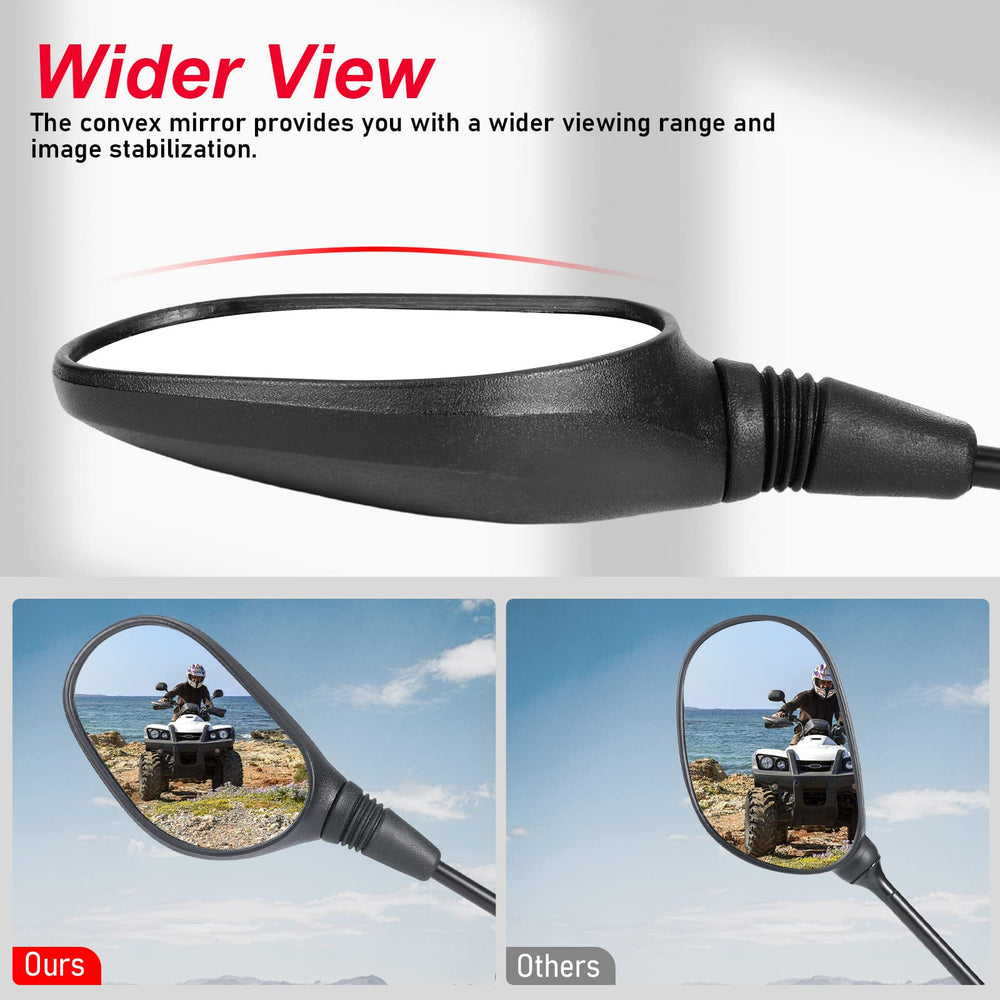 OFIG ATV mirrors adjustable mounting for versatile positioning
