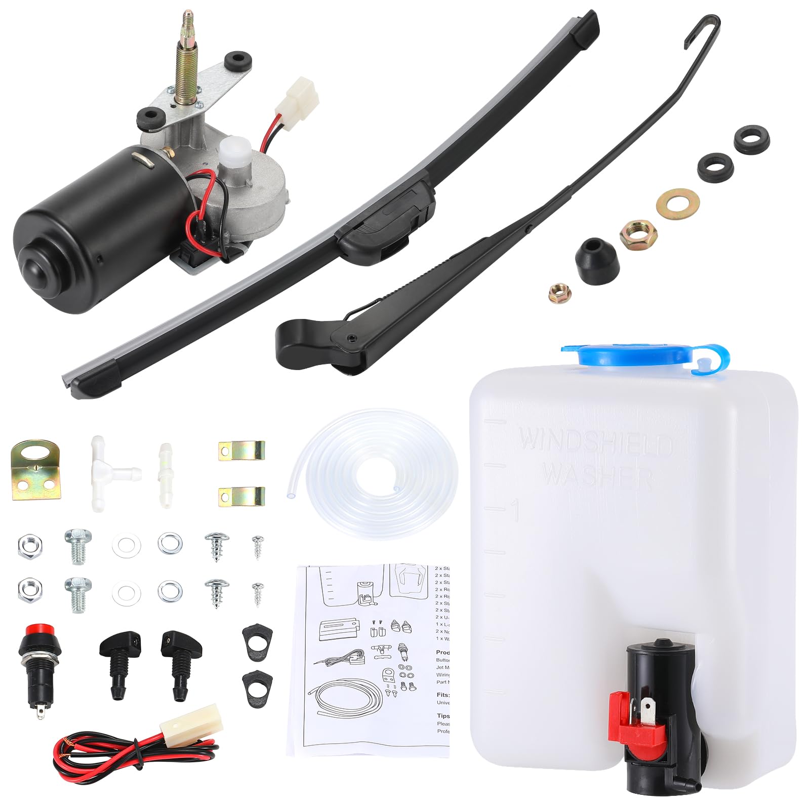 OFIG electric UTV windshield wiper kit on a Polaris RZR for reliable clearing