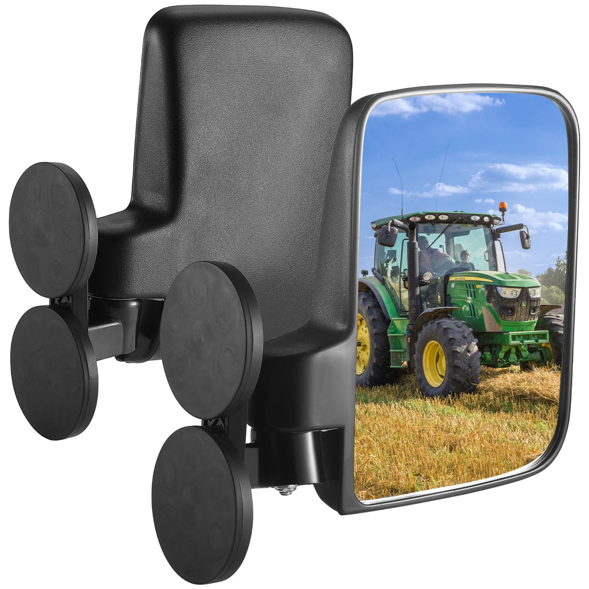 OFIG universal magnetic tractor mirror on metal surface providing secure hold.