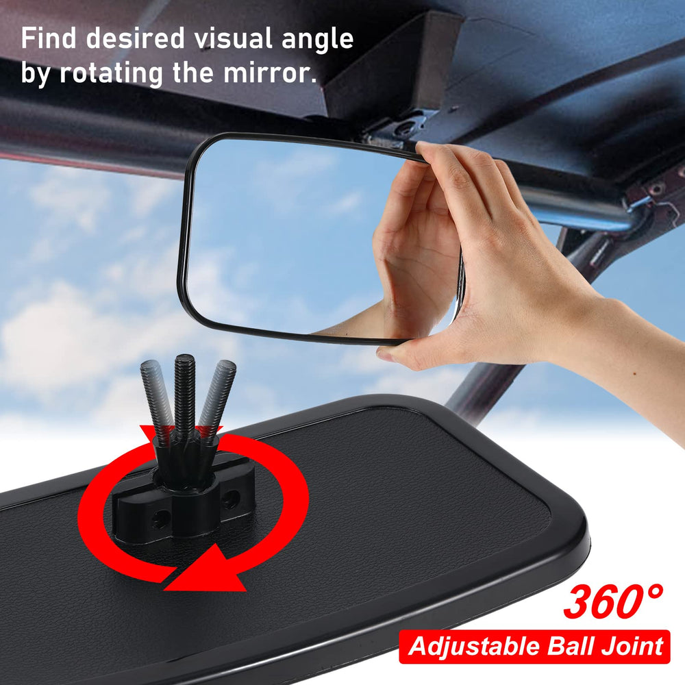 OFIG UTV center mirror with 360-degree ball joint for versatile viewing angles