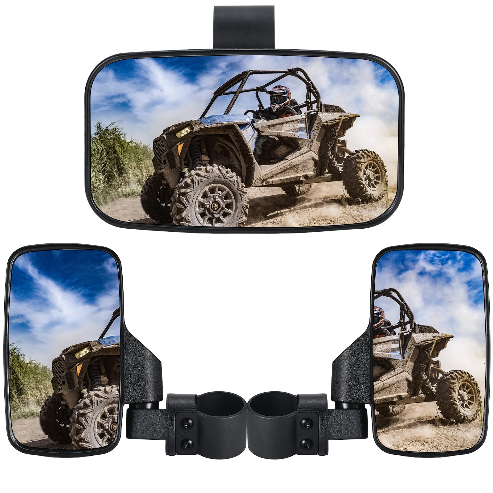 OFIG UTV side mirror on 1.6-2 inch roll bar for wider rear visibility