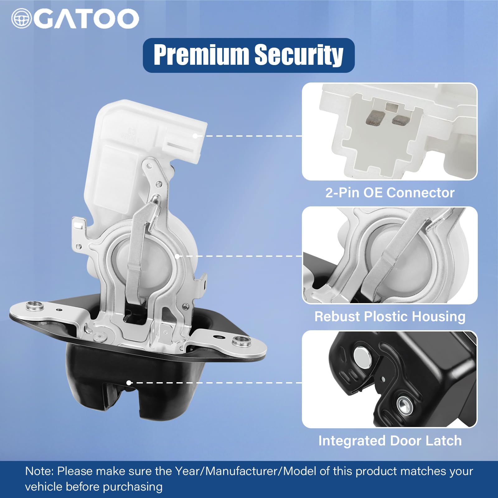 OGATOO anti-theft mechanism enhances rear hatch security during daily use.