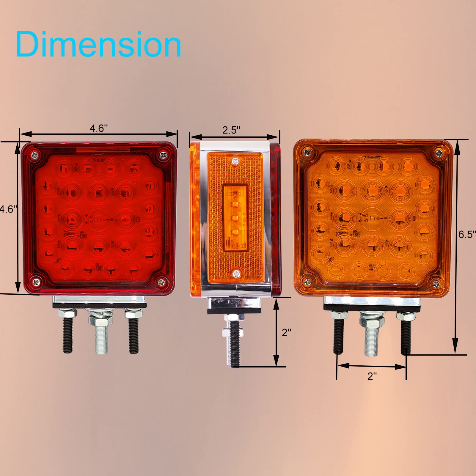 OGATOO easy-install trailer light with 3-prong plug for hassle-free 12V wiring