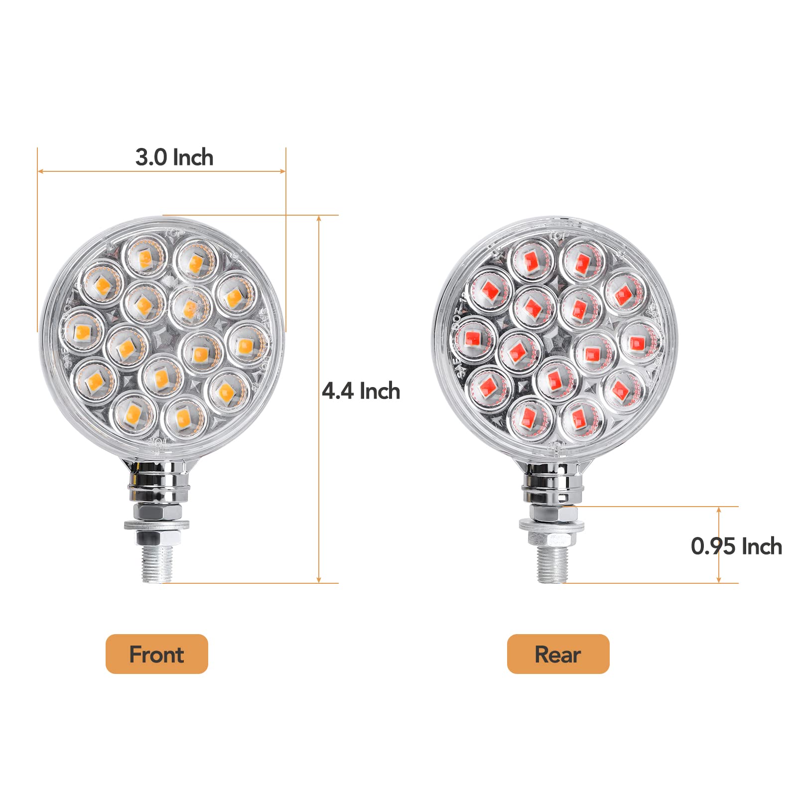 OGATOO IP65 waterproof LED trailer light with polycarbonate lens