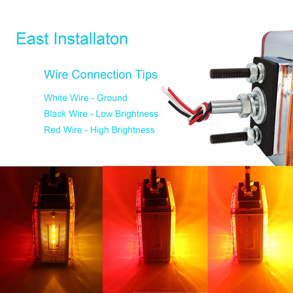 OGATOO IP65 waterproof trailer light with 52 LEDs for all-weather visibility
