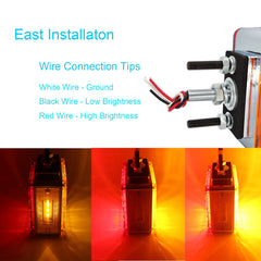 OGATOO IP65 waterproof trailer light with 52 LEDs for all-weather visibility