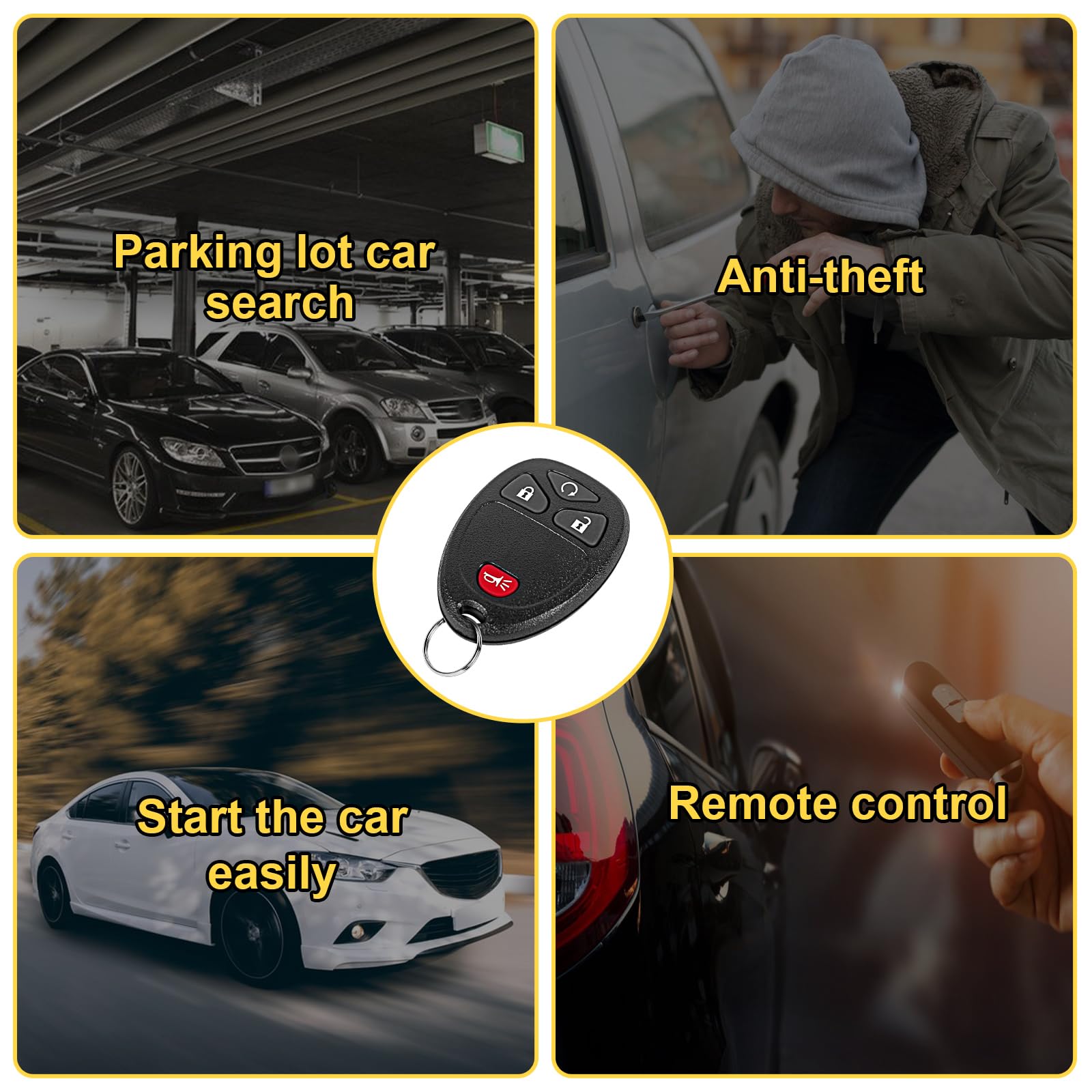 OGATOO key fob remote electronics visible for quick installation