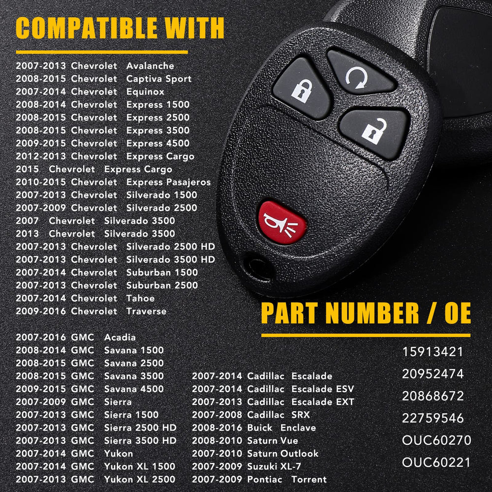 OGATOO OUC60270 fob — includes battery inside for immediate use