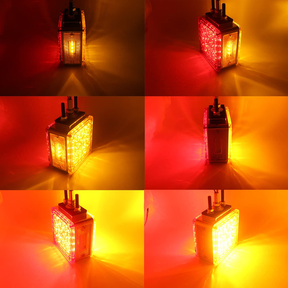 OGATOO 12V square pedestal light for front and rear trailer signaling