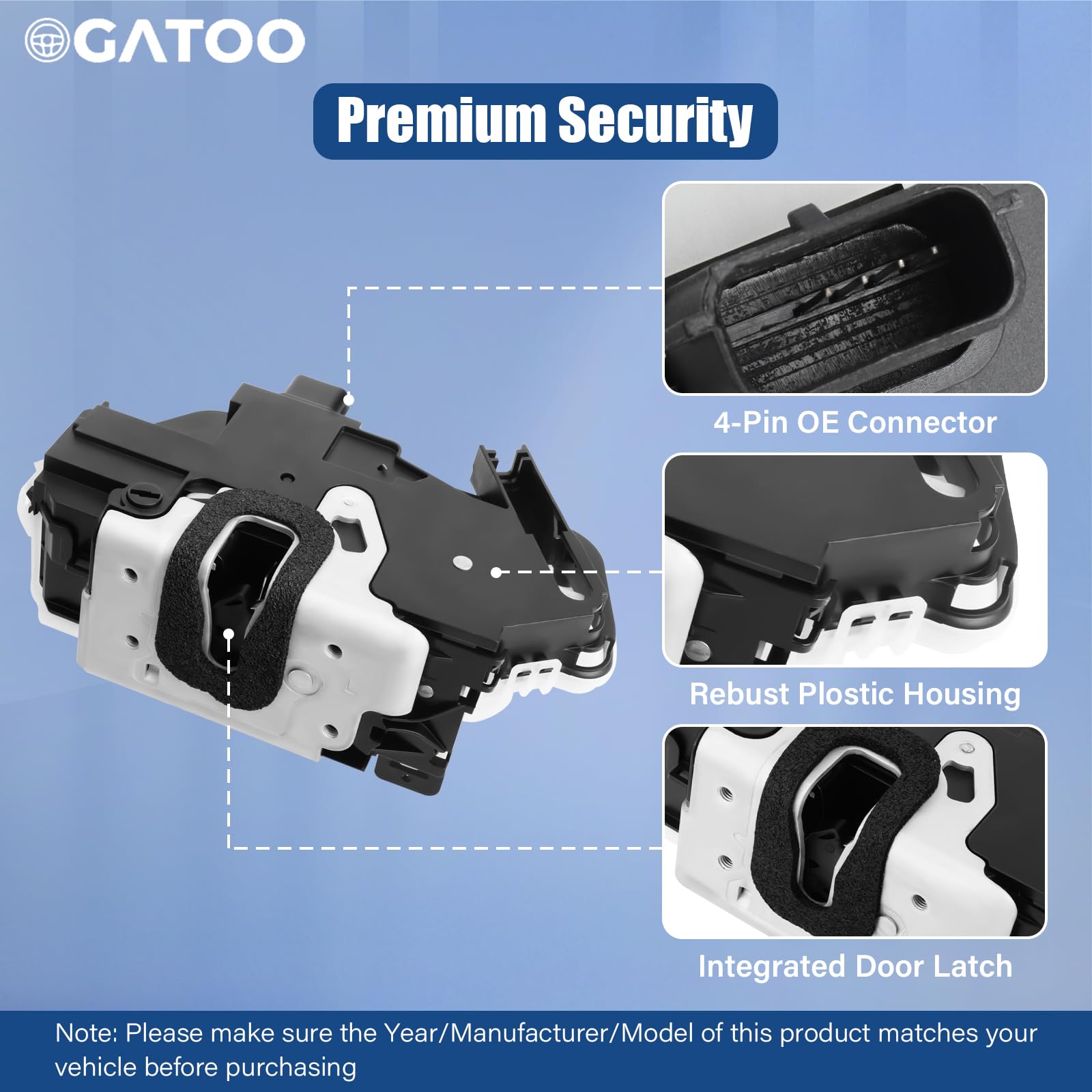 OGATOO anti-theft feature enhances vehicle security with reliable locking.
