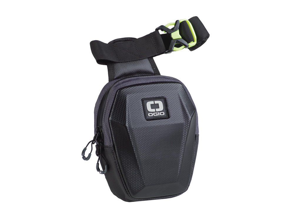OGIO molded leg bag black with water-resistant front panel for everyday carry