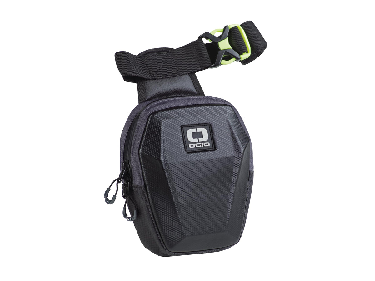 OGIO molded leg bag black with water-resistant front panel for everyday carry