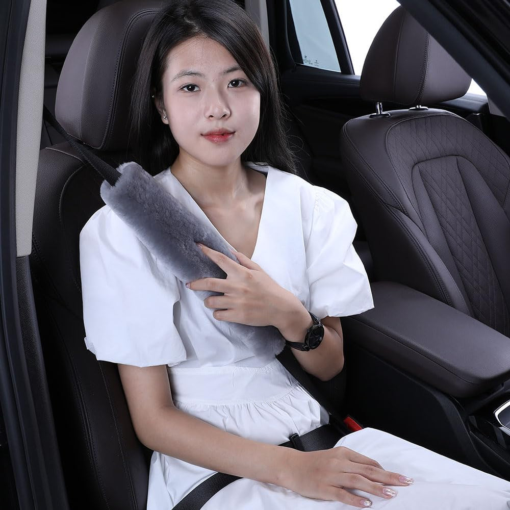 Pacemaker-friendly seatbelt pad long size cushions chest areas