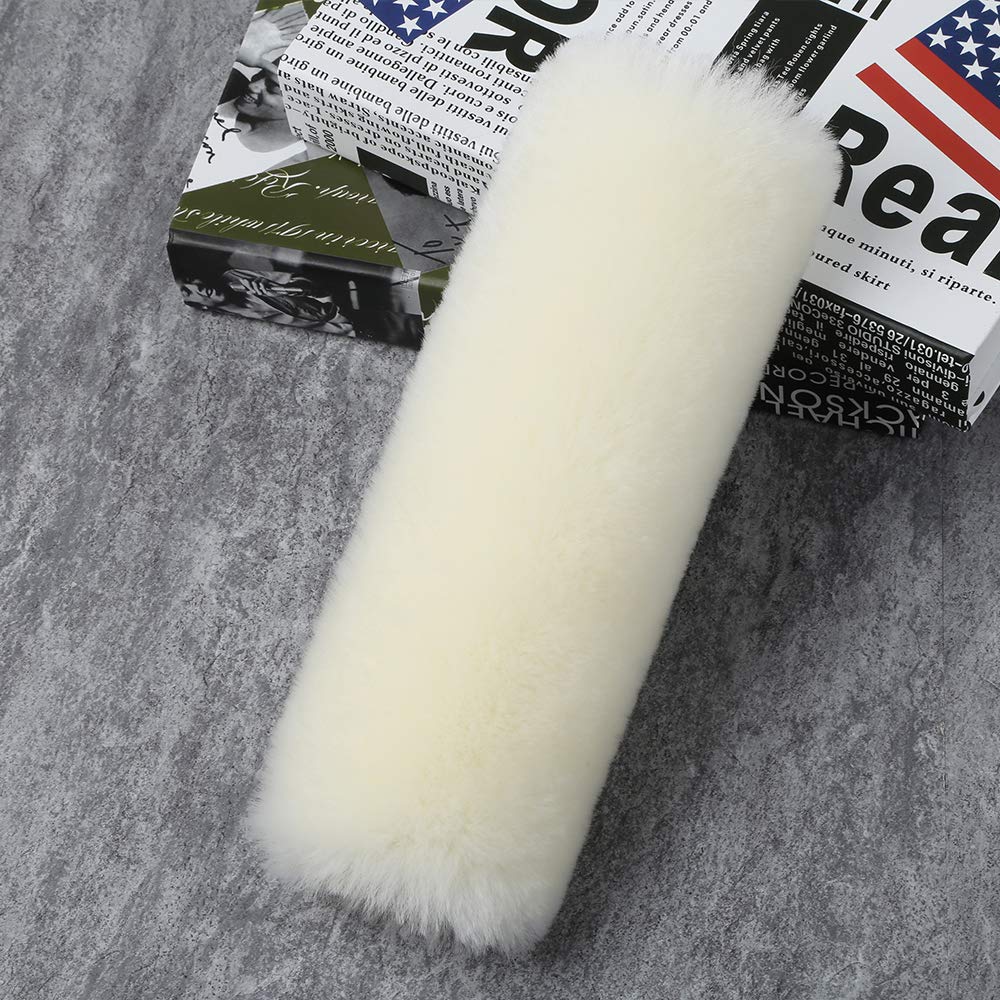 OGLAND seatbelt pad cream white, easy Velcro installation on belts