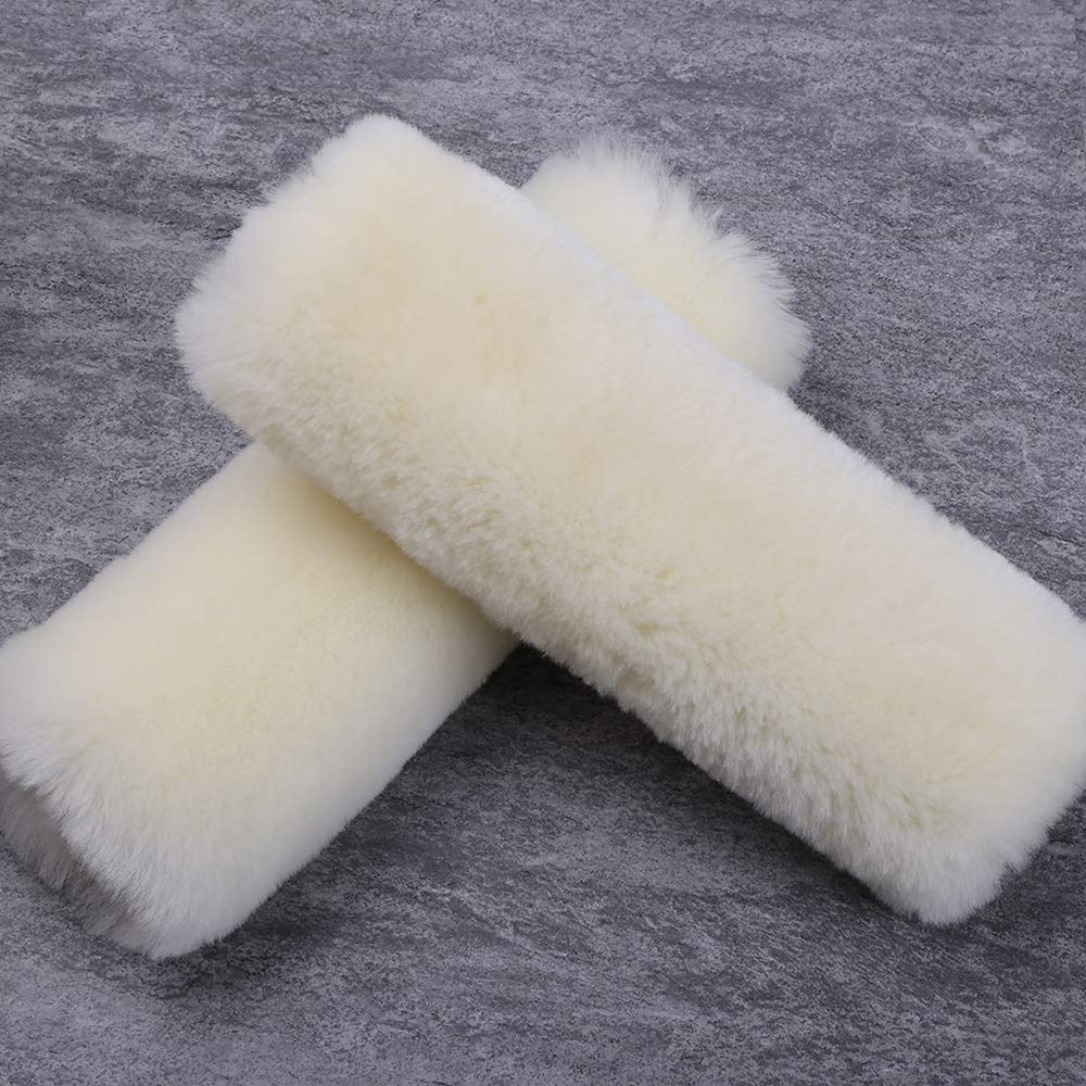 OGLAND seatbelt pad cream white, gentle padding for comfortable rides