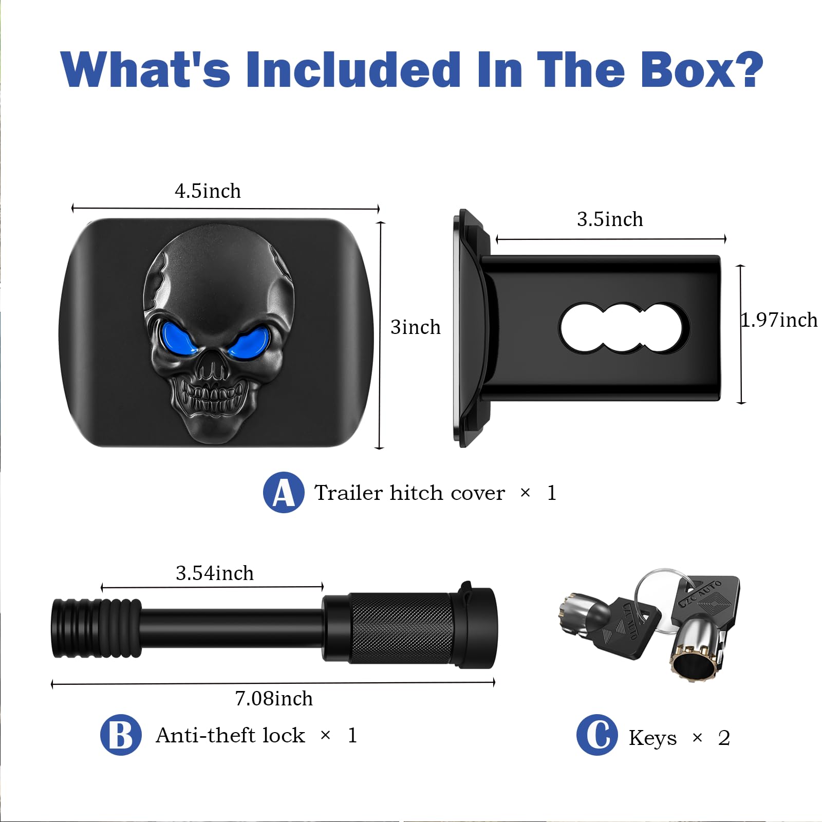 OGYE all-weather durability keeps hitch components protected outside.