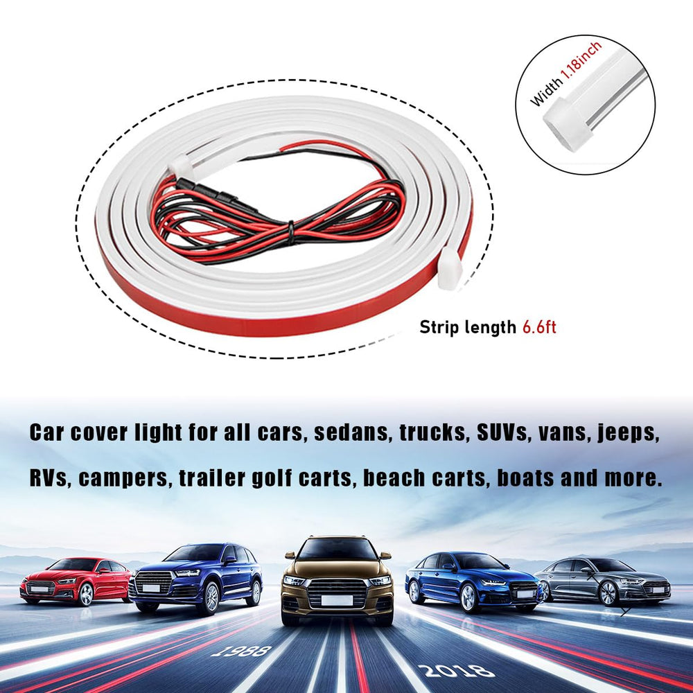 Ohleats hood light strip white mode enhances night visibility for safe driving