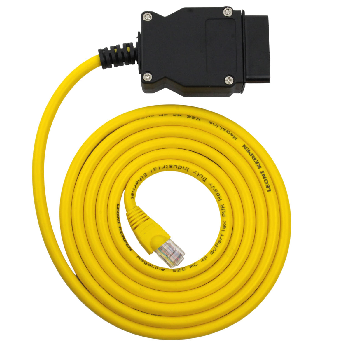 OHP ENET Bimmercode Cable in packaging, ready for BMW coding setup.