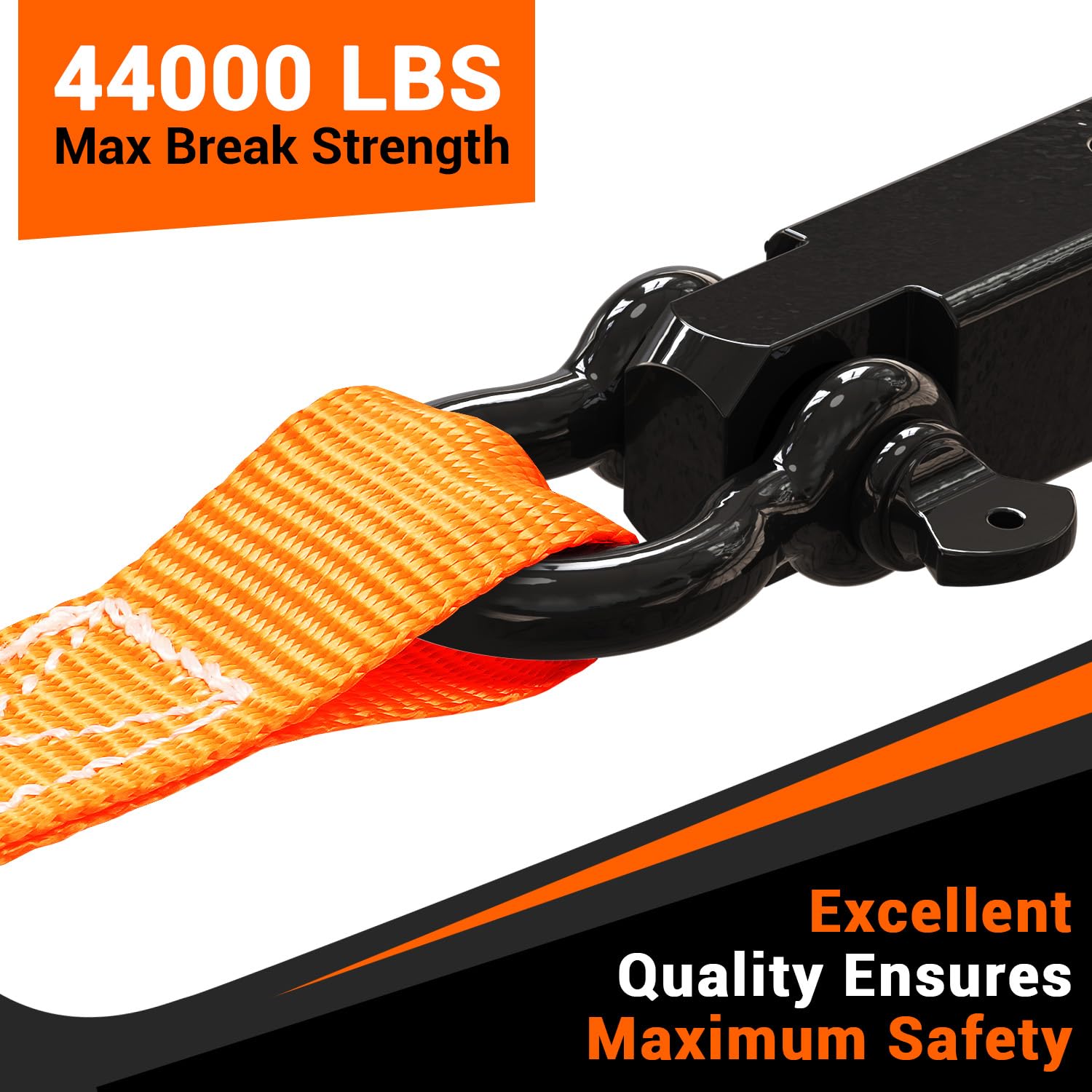 Ohuhu D Ring Shackles pin included for immediate winching setups