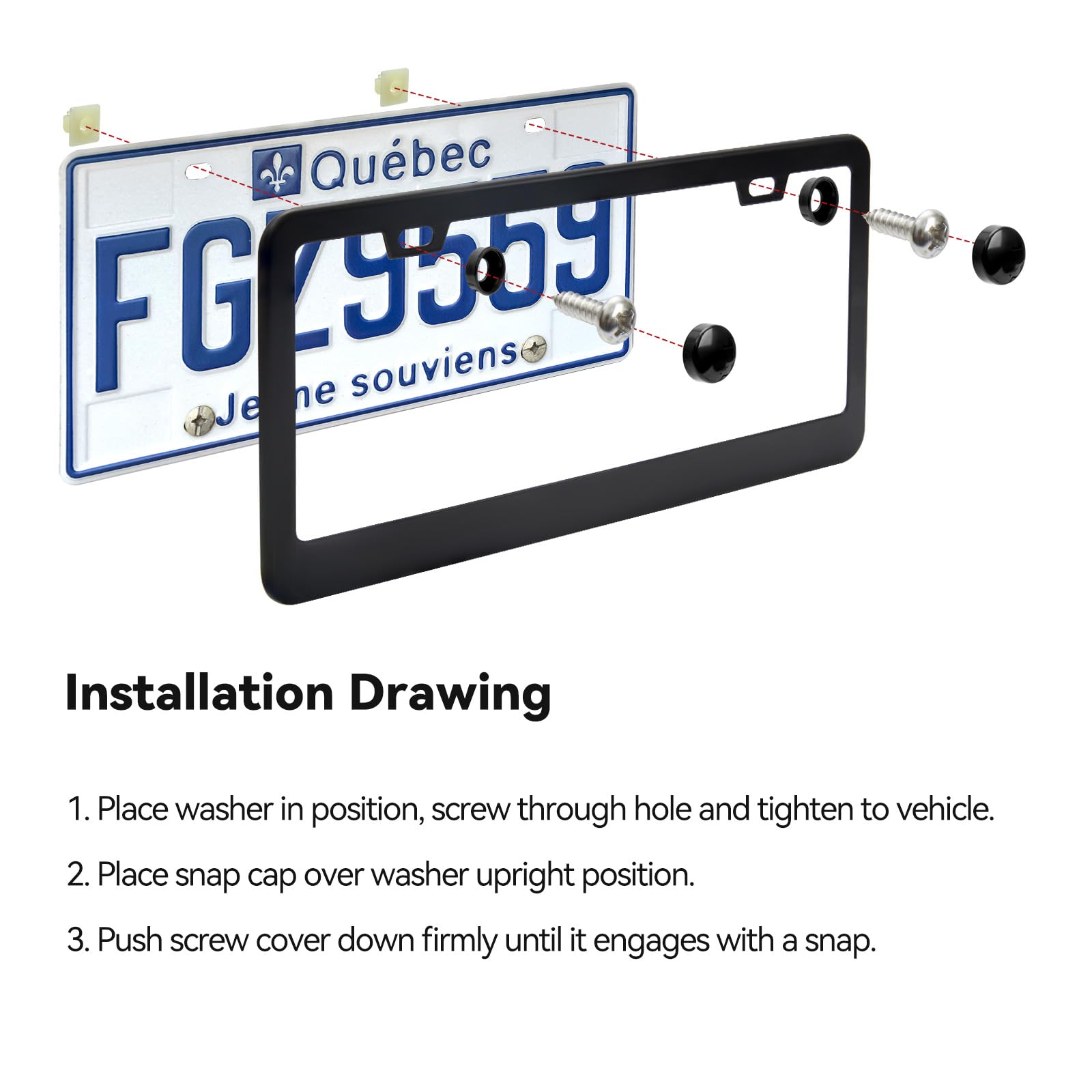 Ohuhu frame installed on a car, demonstrating a fast mounting process.