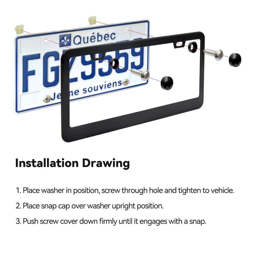 Ohuhu frame installed on a car, demonstrating a fast mounting process.