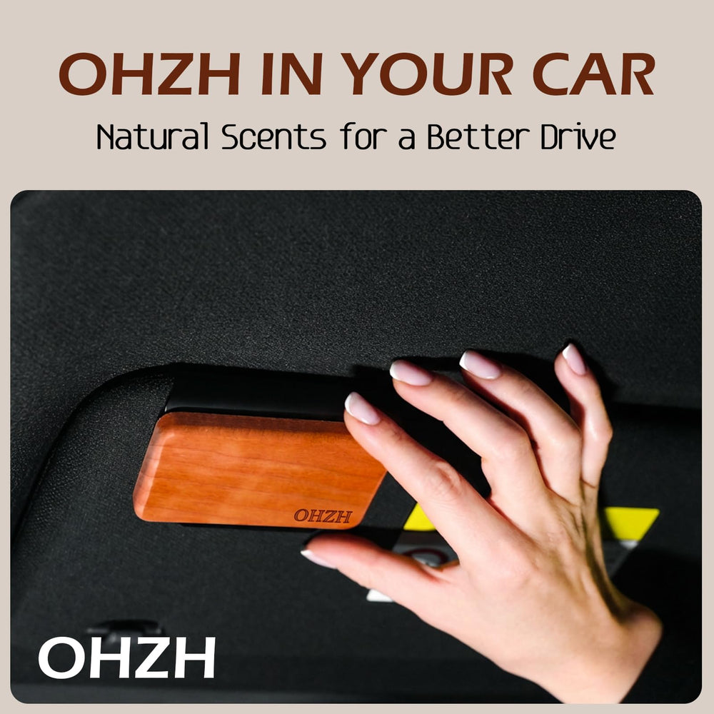 OHZH amber wood block with magnetic backing for quick placement