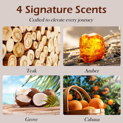 OHZH wood air freshener visor clip Cabana scent to refresh commutes